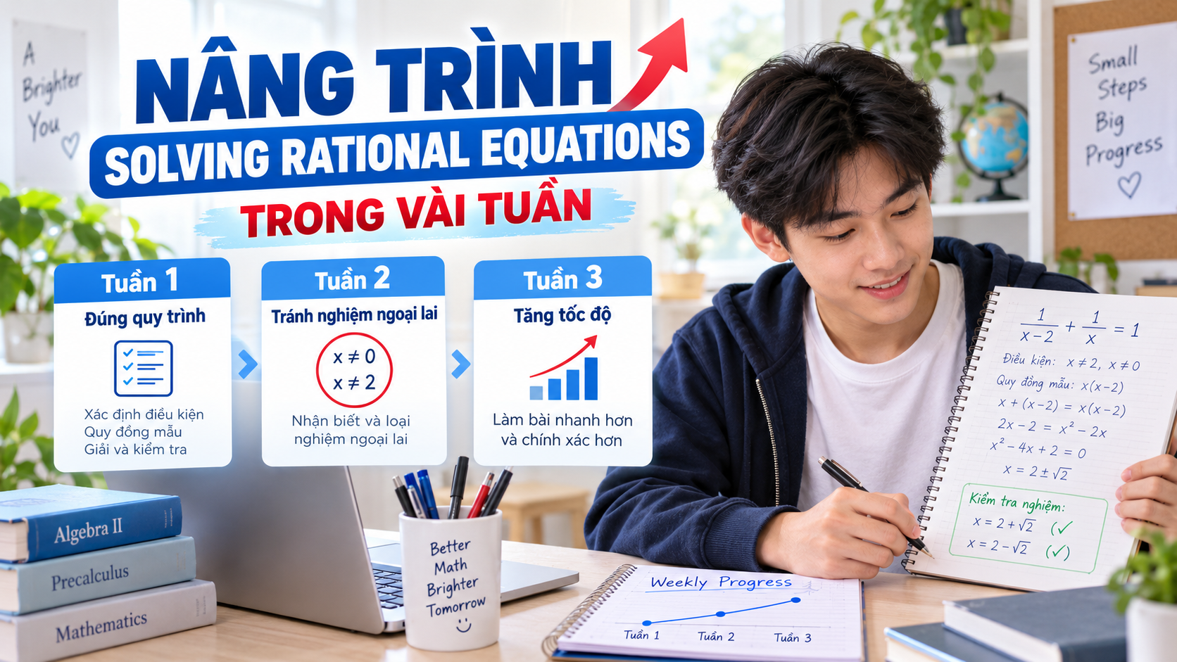 18. Nâng trình Solving Rational Equations trong vài tuần