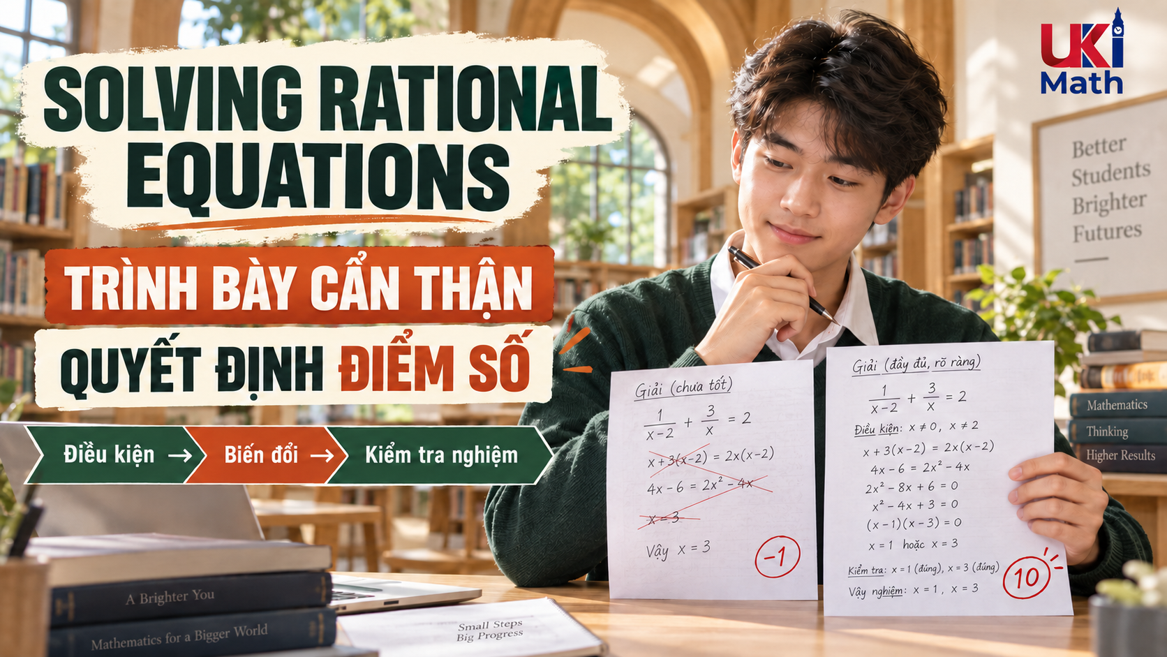 3. Vì sao trình bày bài Solving Rational Equations cẩn thận lại quyết định điểm số
