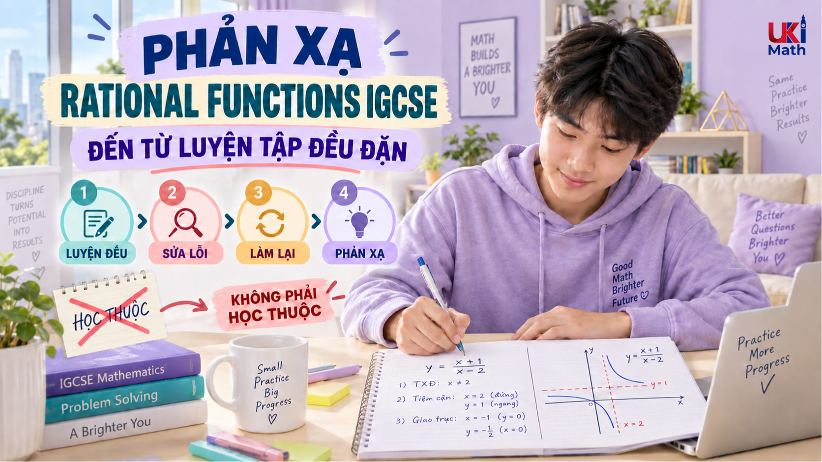5. Phản xạ với Rational Functions IGCSE đến từ luyện tập đều đặn, không phải học thuộc
